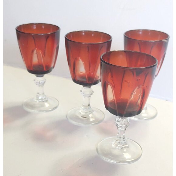 Gorgeous Vintage Luminarc France Shot Glasses Set of Four  2 oz. - Picture 7 of 12